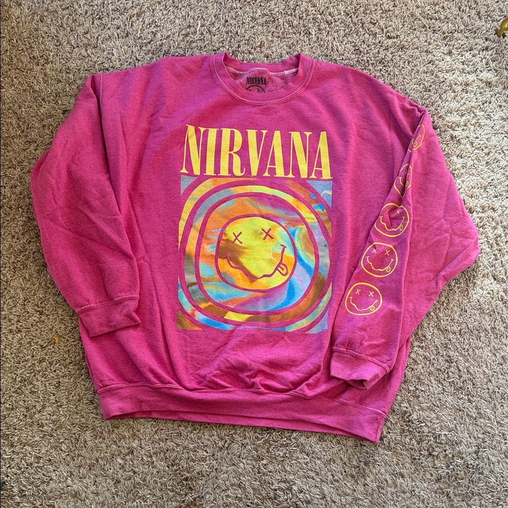Urban Outfitters Pink Nirvana Sweatshirt